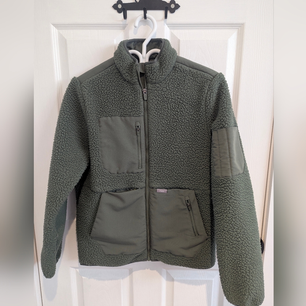 Green Sherpa Fleece Jacket